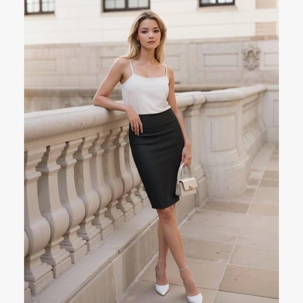 Hybrid & Company black Ladies Pencil skirt - size Large